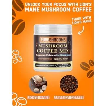 Focus & Think Instant Mushroom Coffee for Enhanced Concentration