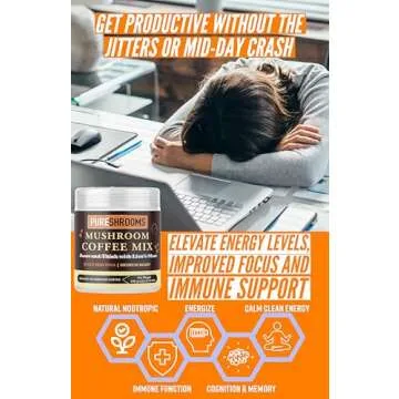 Focus & Think Instant Mushroom Coffee for Enhanced Concentration