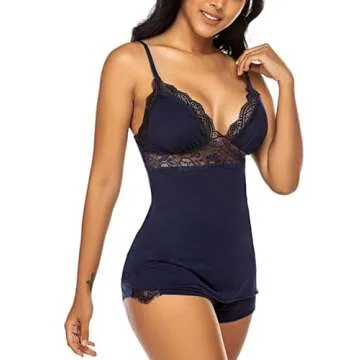 Avidlove Womens Pajama Sets 2 Piece Sleepwear Lace Pajamas Cami PJS Set for Women