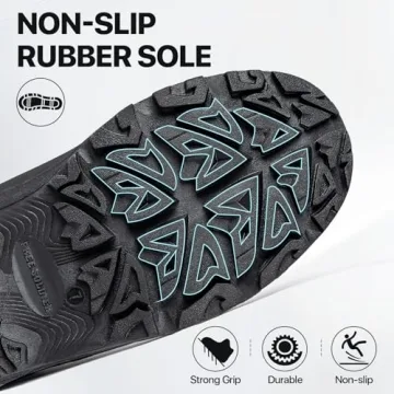 FREE SOLDIER Mens Snow Boots Insulated Waterproof Hiking Winter Shoes Nonslip Outdoor Ankle Cold Weather Boots with Warm Inner(Black,10)