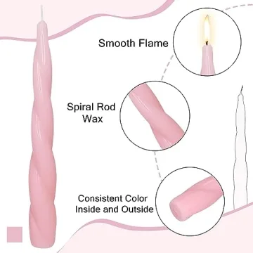 Elegant Pink Spiral Candle Set for Home Decor and Relaxation