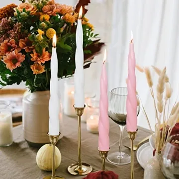 Elegant Pink Spiral Candle Set for Home Decor and Relaxation