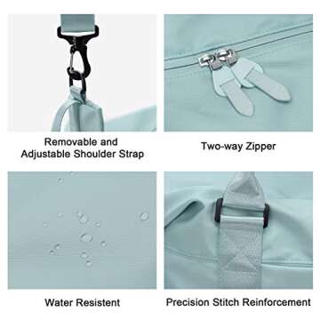 Travel Duffel Bag,Sports Tote Gym Bag,Shoulder Weekender Overnight Bag for Women