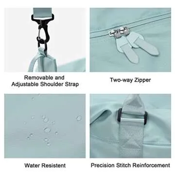 Travel Duffel Bag,Sports Tote Gym Bag,Shoulder Weekender Overnight Bag for Women