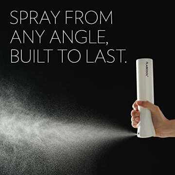 FLAIROSOL - The Original, Spray Bottle for Hair, Plants & More, Continuous Mister, Ultra Fine Water Mist, 10.1oz/300ml, Clear Bottle - Black Print