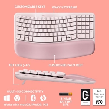 Logitech Ergonomic Wireless Keyboard for Windows/Mac