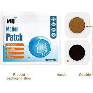 Motion Sickness Patches - 20 Pack - Travel Packets Included Travel Friendly - Easy to Use Motion Pat...