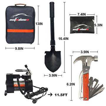 AUTODECO Roadside Emergency Car Kit 95 Pieces