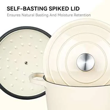 Elevate Cooking with Miereirl 6 QT Cast Iron Dutch Oven