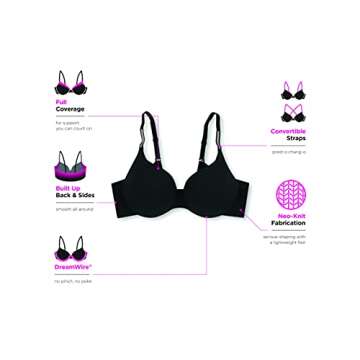 Maidenform womens Comfort Devotion Dreamwire Dm0070 Full Coverage Bra, Evening Blush, 38C US