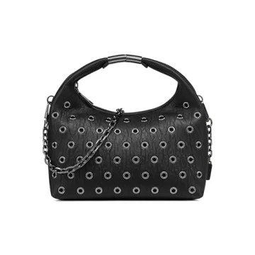 Stylish DKNY Mel Hobo Bag in Black/Gunmetal for Everyday Elegance