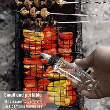 LELE LIFE 4Pcs Portable Oil Dispenser Bottles for Outdoor Use