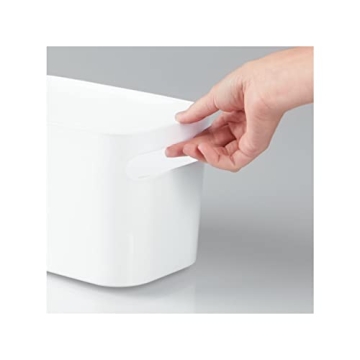 mDesign Deep Plastic Bathroom Bin - Stylish Organizer for Home