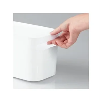 mDesign Deep Plastic Bathroom Bin - Stylish Organizer for Home