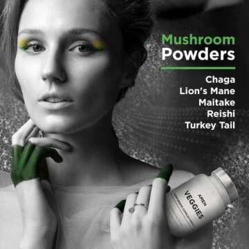 Amen Veggies, Daily Veggies Vitamins Supplement, Vegetables Vegan Blend & Whole-Food Raw Greens Multivitamin Capsules, Mushroom Complex, Superfood, Minerals, Green Vegetable Nutrients, Non-GMO, 90 ct