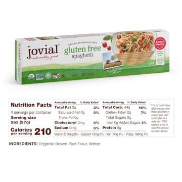 Jovial Whole Grain Brown Rice Spaghetti Pasta - Pasta Spaghetti, Spaghetti Pasta, Whole Grain Pasta,...