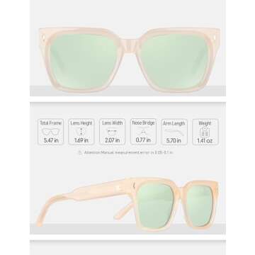 BIRCEN Polarized Trendy Sunglasses: UV Protection Shades BC2003