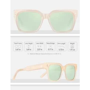 BIRCEN Polarized Trendy Sunglasses: UV Protection Shades BC2003