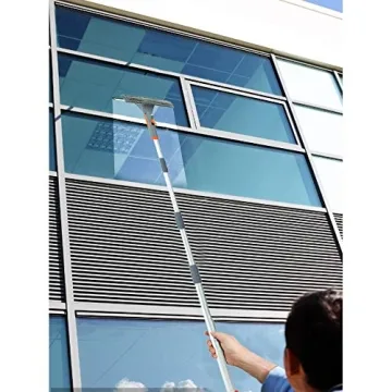 Extendable Window Squeegee with Spray, 3 in 1 Window Squeegee Cleaner, 76'' Window Cleaning Equipment Kit for Indoor/Outdoor High Window(2 PAD)[2022 Upgrade]