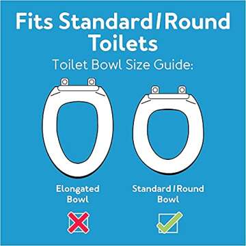 Carex Round Hinged Raised Toilet Seat, Adds 3.5 Inches of Height to Toilet, 300 Pound Weight Capacity, Toilet Seat Riser, Elevated Toilet Seat And Handicap Toilet Seat, Round or Standard