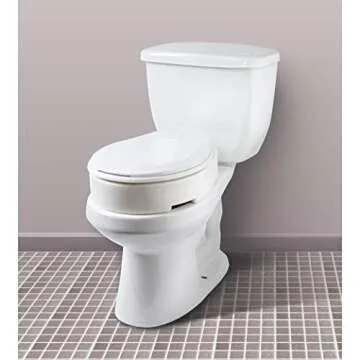 Carex Hinged Toilet Seat Riser for Comfort and Accessibility