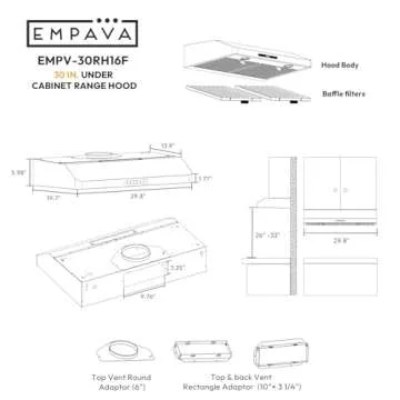 Empava 30-Inch Range Hood - Compact & Efficient Cooking