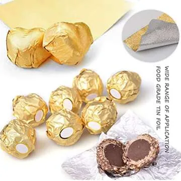 600pcs Foil Candy Wrappers, 4x4 inches DIY Square Package Wrapping Papers for Chocolate Candy Packaging