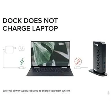 Plugable USB 3.0 and USB-C Universal Laptop Docking Station with 2 HDMI Ports for Windows, Mac, and ChromeOS (Gigabit Ethernet, Audio, 6 USB Ports)