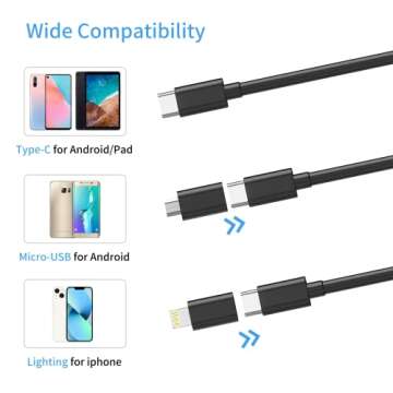Endoscope Camera with Light,1080P HD Borescope with 6 LED Lights 9.8FT Semi-Rigid Snake Camera with Light, IP67 Waterproof Inspection Camera with Light Compatible for Android iPhone iPad