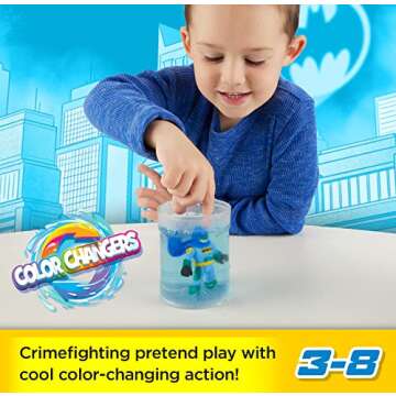 Fisher-Price Imaginext DC Super Friends Batman Toys, Color Changers Set with Harley Quinn