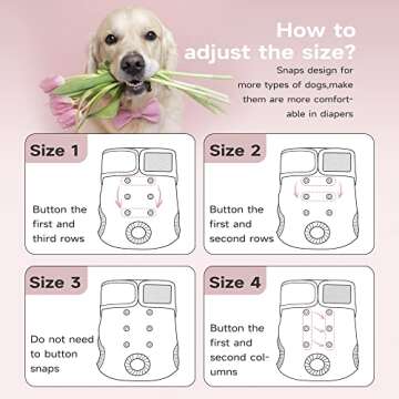 Paw Legend Washable Reusable Female Dog Period Diapers for Heat Doggie Puppy Diapers for Female Dogs (3 Pack,X-Small)