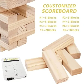 Aivalas Giant Timber Blocks Games for All Ages Fun
