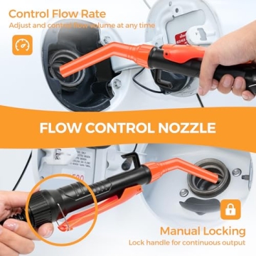 Kiweoci Portable Fuel Transfer Pump with Adjustable Flow Control