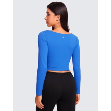 CRZ YOGA Womens Butterluxe Crop Top for Comfort and Style