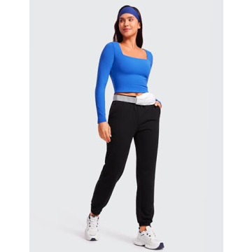 CRZ YOGA Womens Butterluxe Crop Top for Comfort and Style