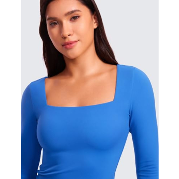 CRZ YOGA Womens Butterluxe Crop Top for Comfort and Style