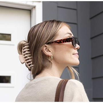 FRAMAR Large Hair Claw Clips Stylish Comfortable 4 Pack