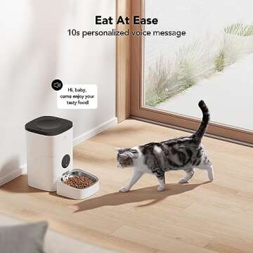 PETLIBRO Automatic Cat Feeder, Wi-Fi Automatic Cat Food Dispenser with Timer Interactive Voice Recorder, Auto Cat Feeder with 1-4 Meals Control Dry Food