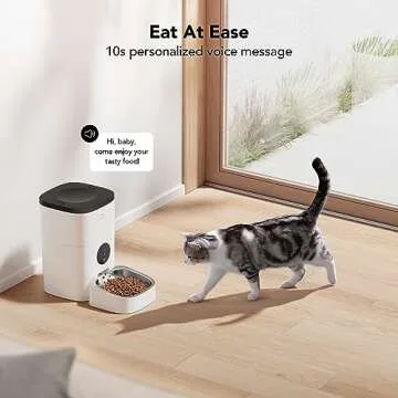 PETLIBRO Automatic Cat Feeder, Wi-Fi Automatic Cat Food Dispenser with Timer Interactive Voice Recorder, Auto Cat Feeder with 1-4 Meals Control Dry Food