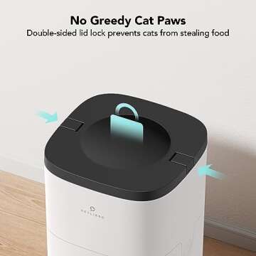 PETLIBRO Automatic Cat Feeder, Wi-Fi Automatic Cat Food Dispenser with Timer Interactive Voice Recorder, Auto Cat Feeder with 1-4 Meals Control Dry Food