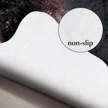 MACEVIA Faux Cowhide Rug Cute Cow Print Rug Animal Area Carpet Western Decor for Living Room Bedroom Non-Slip 59" L x 47.2" W(4.9ft x 3.9ft)