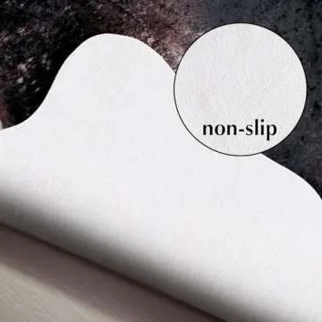 MACEVIA Faux Cowhide Rug Cute Cow Print Rug Animal Area Carpet Western Decor for Living Room Bedroom Non-Slip 59" L x 47.2" W(4.9ft x 3.9ft)