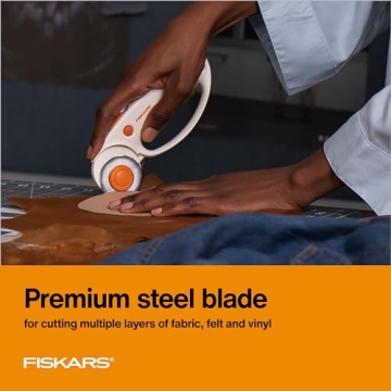 Fiskars 45mm Rotary Cutter for Precise Fabric Cutting