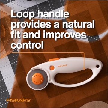 Fiskars 45mm Rotary Cutter for Precise Fabric Cutting