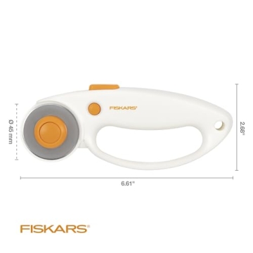 Fiskars 45mm Rotary Cutter for Precise Fabric Cutting