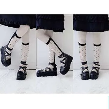 Women's Mary Jane Shoes Cute Lolita Pumps Ankle Kawaii Goth Shoes Platform Dress Oxfords for Women Black Size 8.5