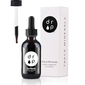 Organic Trace Minerals Electrolyte Drops with Fulvic Acid 2 oz Alkaline Liquid Minerals for Water - ...