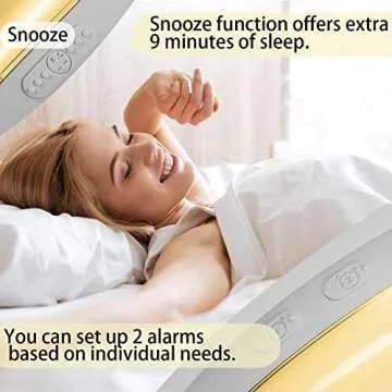 FIMITECH Wake Up Light, Alarm Clock 7 Colored Sunrise Simulation and Sunset Fading, Dual Alarm Clock with 7 Natural Sound and FM Radio for Kids Adults Bedroom (FT-01)