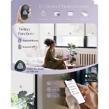 Graywind Motorized Light Filtering Shades with Smart Control