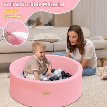 HARBOLLE Soft Memory Foam Baby Ball Pit for Toddlers
